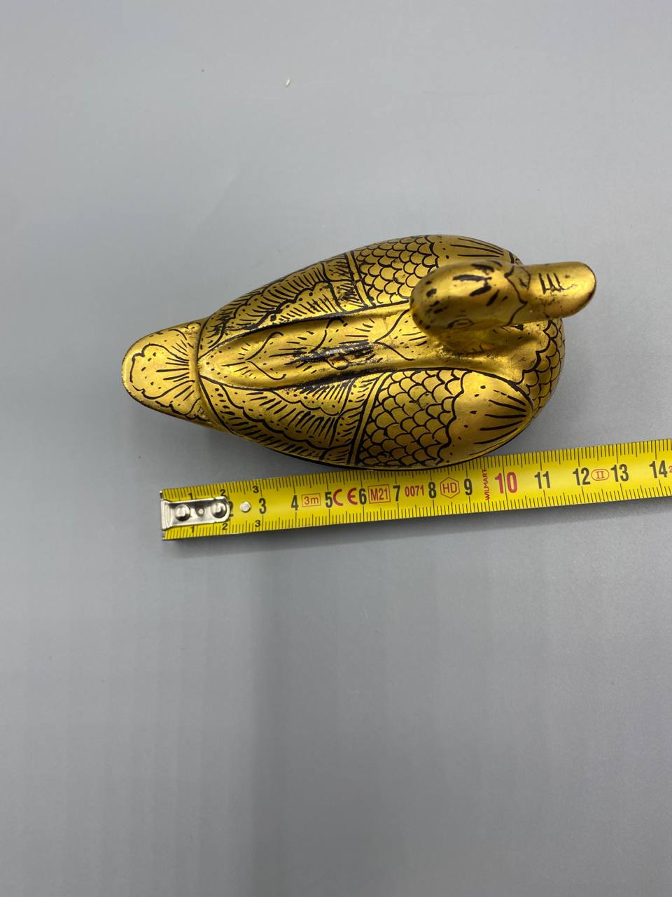 Boîte canard avec mètre ruban, longueur environ 12 cm