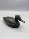 Canard stylisé métal patiné noir doré – vue de face