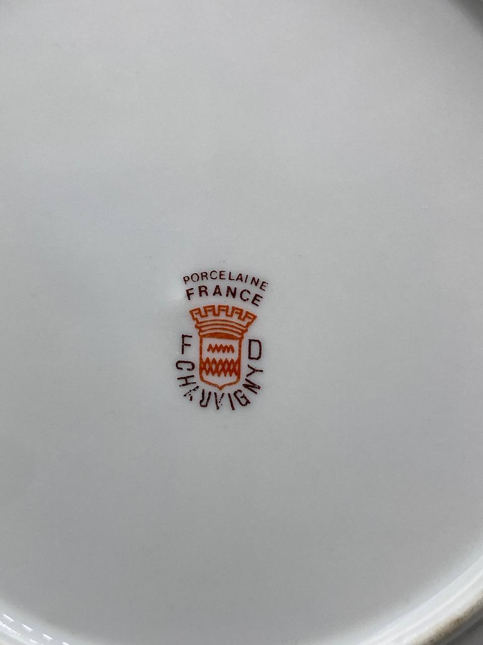 Assiette porcelaine Chauvigny – poinçon F.D. Chauvigny France