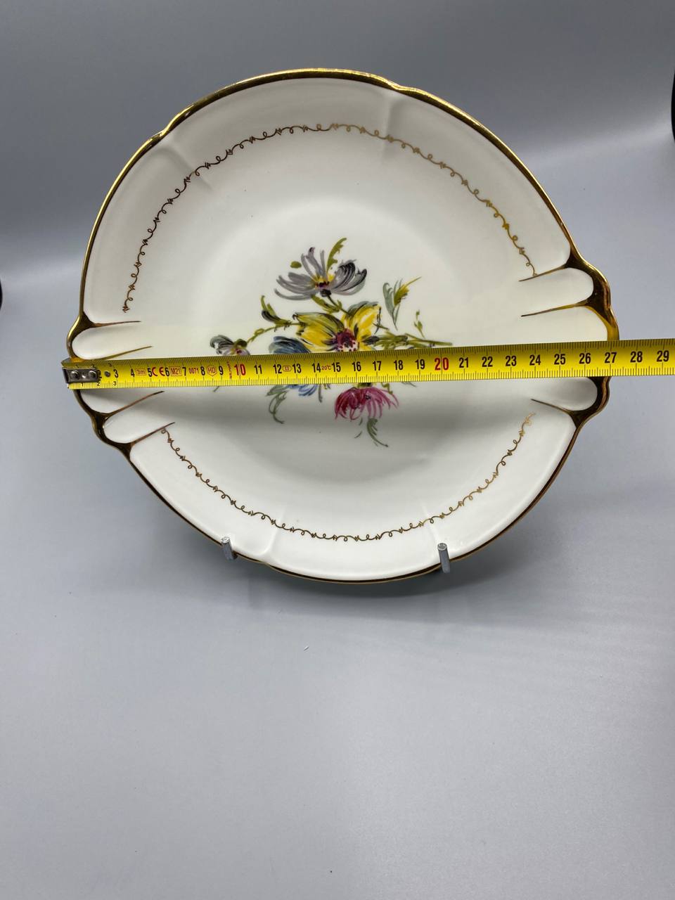 Diamètre 26 cm plat à oreilles porcelaine Vierzon