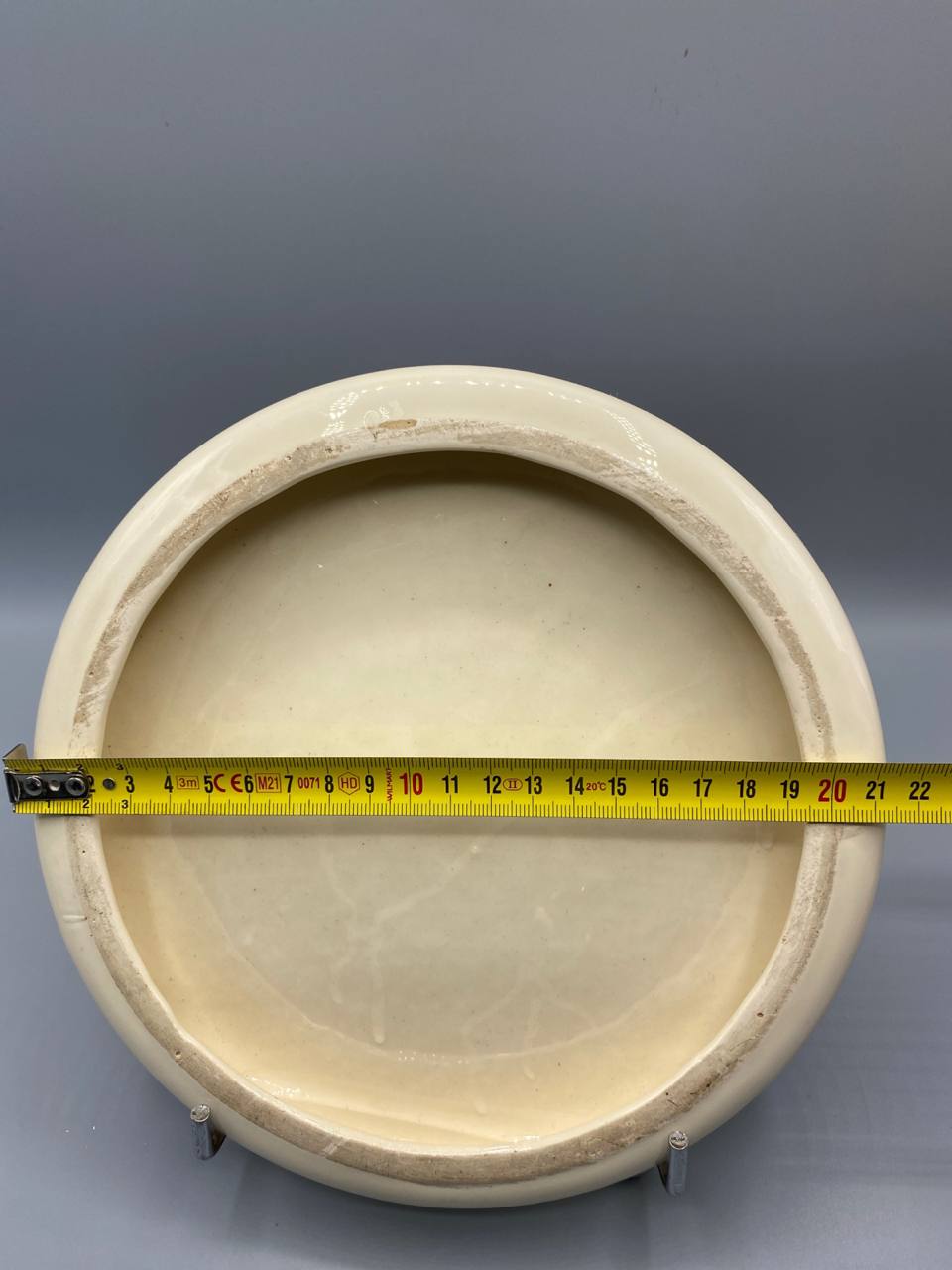 Revers assiette faïence crème diamètre 20 cm