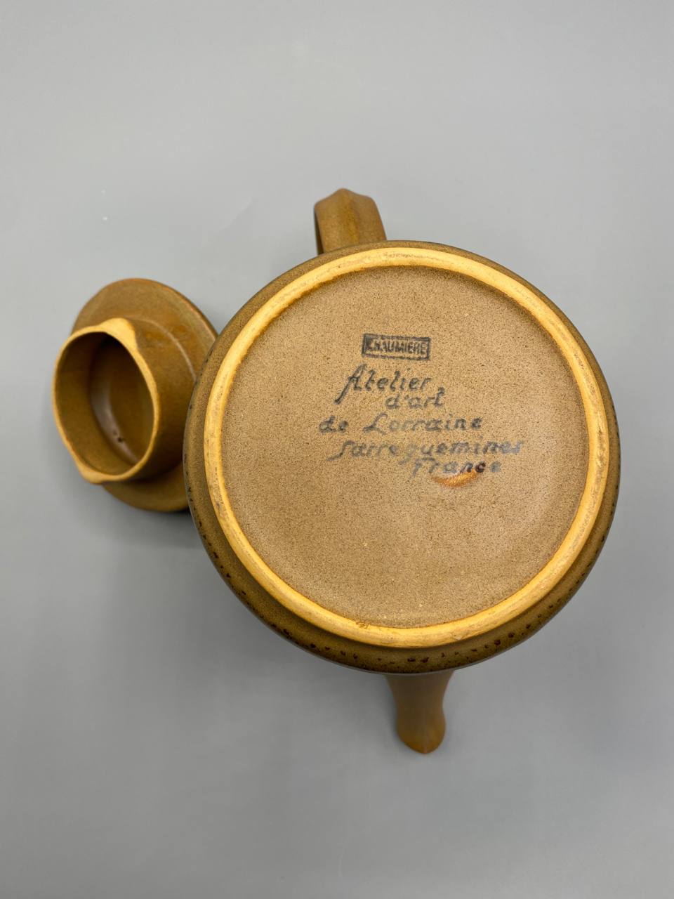 Cafetière grès Sarreguemines collection Chaumière – intérieur