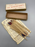 Jeu Le Jonchonnet ancien – boîte, jonchets et règle du jeu d'origine