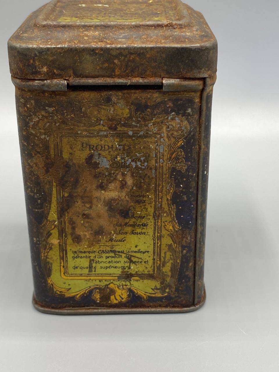 Boîte Cacao Casino – face latérale, texte Produit Casino garantie fabrication soignée