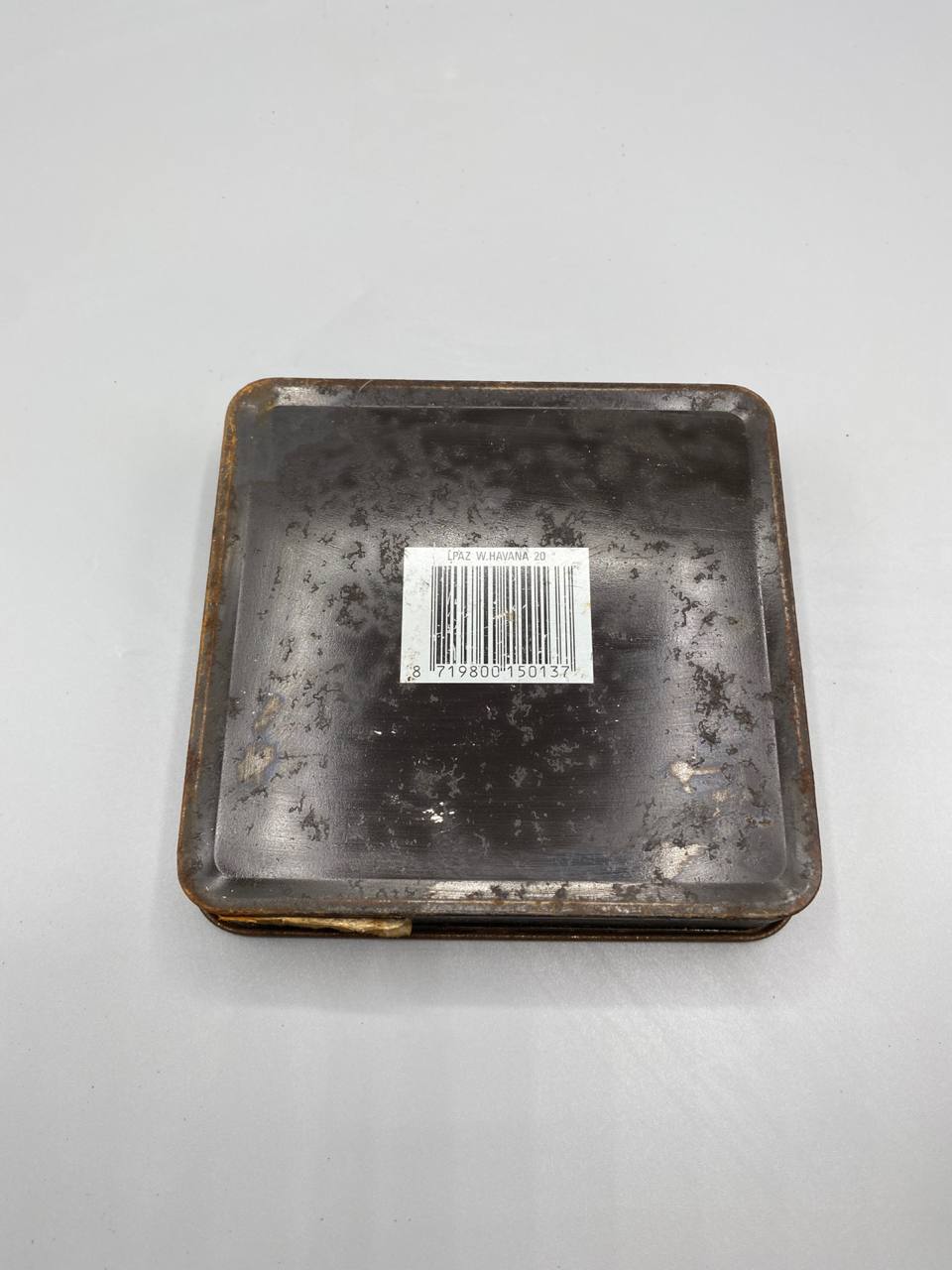 Boîte cigares La Paz – fond métal nu avec code-barres EAN-13 LPAZ W.HAVANA 20