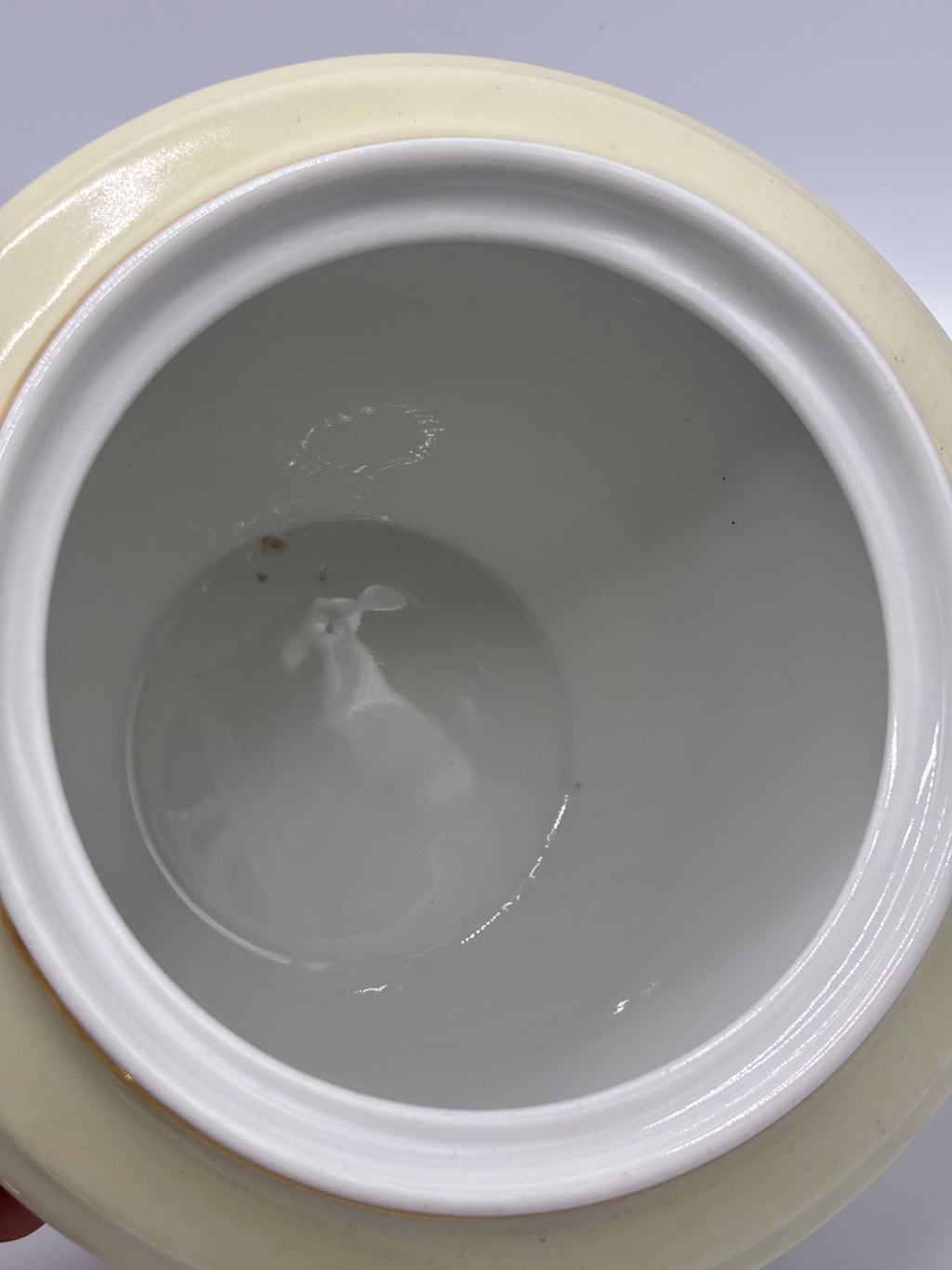 Sucrier ancien en porcelaine de Limoges – Vert céladon, or et bouquet floral – Union Céramique
