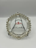 Cendrier publicitaire en verre moulé – Champagne de Castellane – Épernay – Vintage