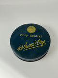 Boîte métallique ancienne Vichy-Central – Les Sucres d'Orge – Bleu et doré – Station thermale – Milieu XXe siècle