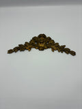 Applique ornementale en bronze – Décor rocaille Louis XV, feuillages et cartouche – Meuble ancien, 26 cm