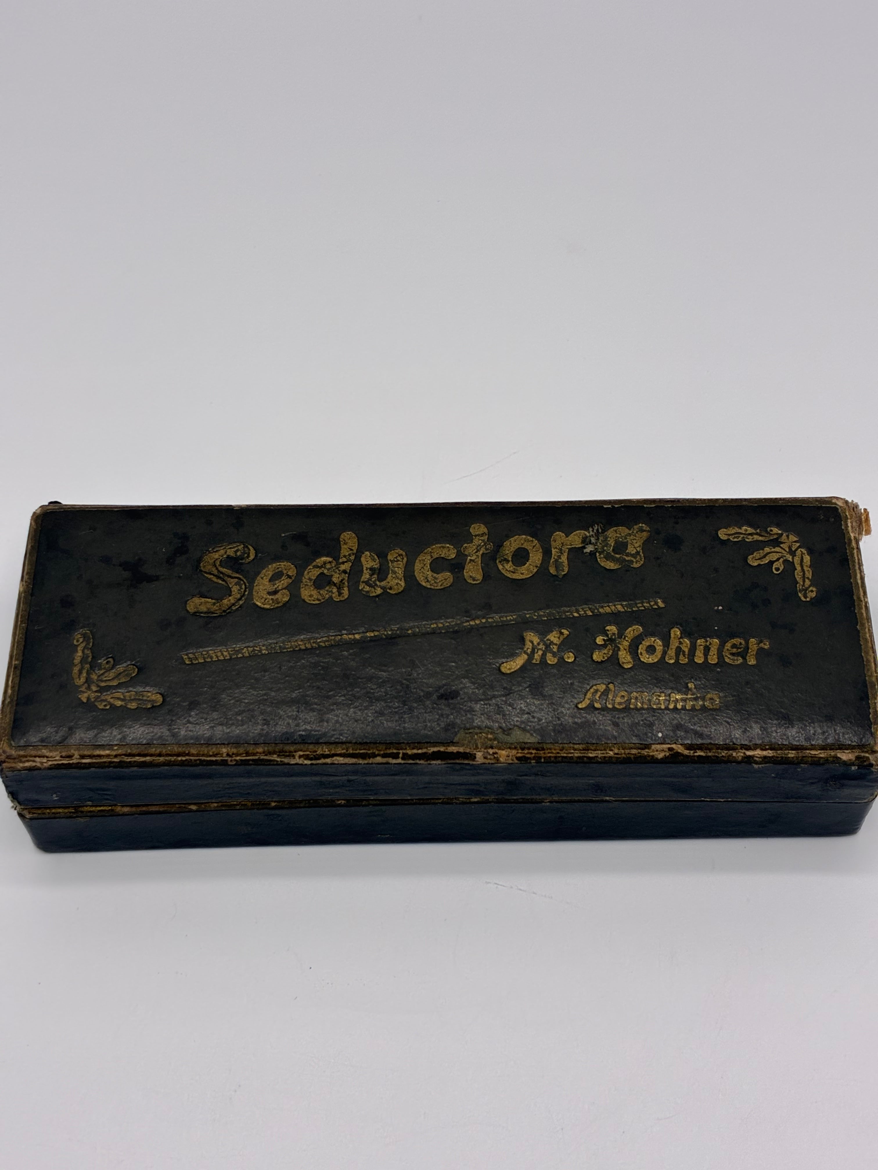 Harmonica ancien M. Hohner – Modèle Seductora – Boîte d'origine illée – Années 1920-1930