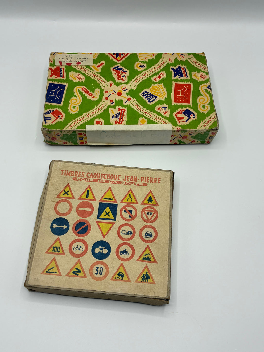 Lot de 2 jeux éducatifs anciens – Code de la route – Fernand Nathan & Jean-Pierre – Années 1950-1960