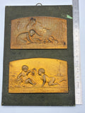 Paire de plaques décoratives « L’Hiver » et « L’Été » – P. Lenoir, La Gerbe d’Or, Paris, 1909–1911