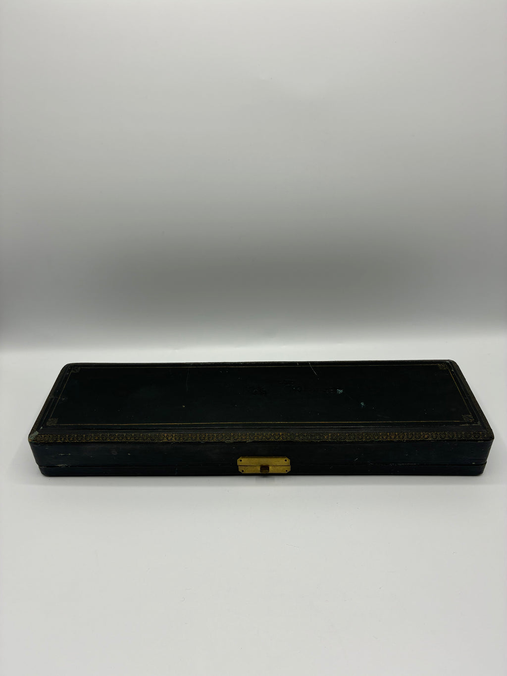 Service à découper ancien – Métal argenté, décor rocaille, coffret velours vert, Belle Époque