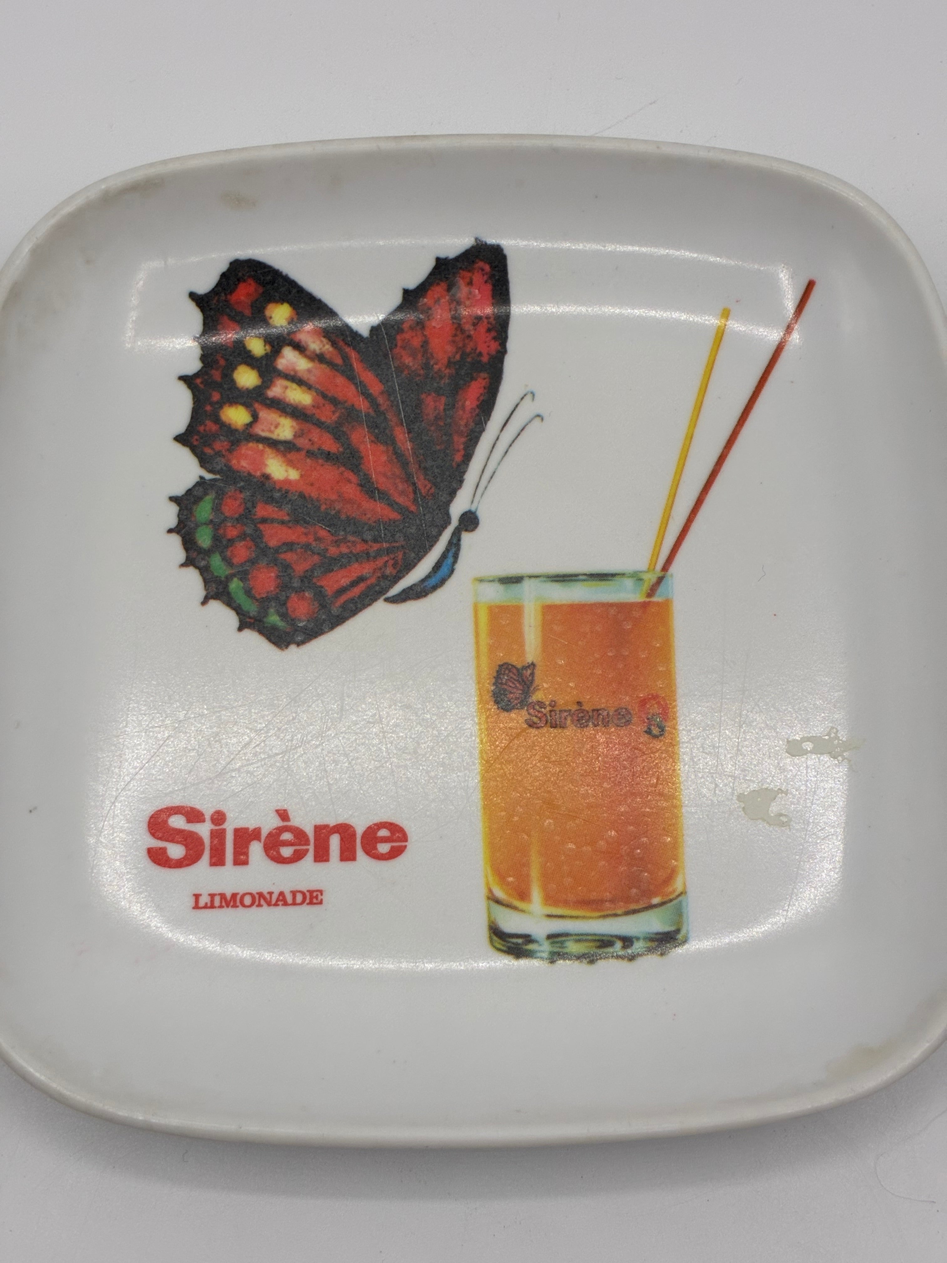 Plateau à monnaie publicitaire Sirène Limonade – Café bistrot belge années 60