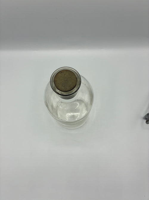 Ancien flacon de pharmacie en verre avec bouchon étanche – vers 1930/1950