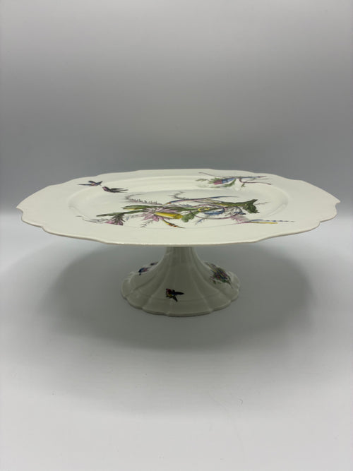 Ancien compotier Pillivuyt Paris – décor oiseaux et fleurs – Belle Époque