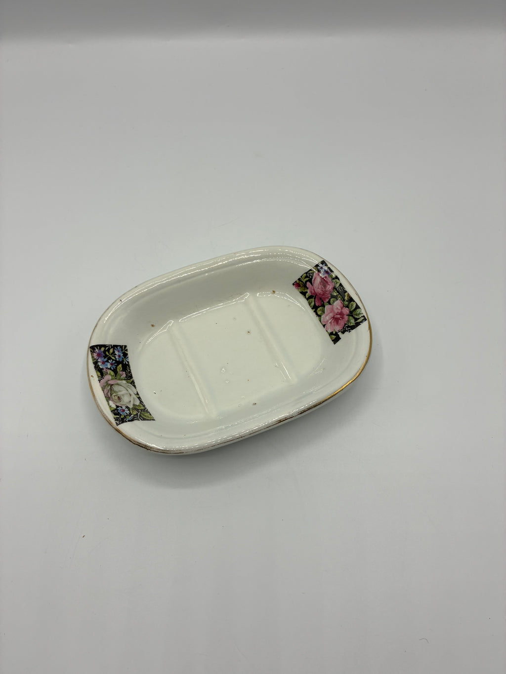 Porte savon ancien HBCM Honnaing faïence française époque Art Déco
