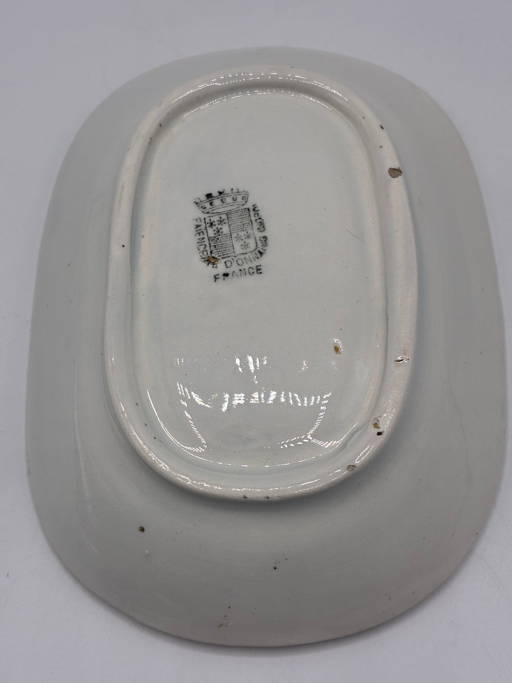 Porte savon ancien HBCM Honnaing faïence française époque Art Déco