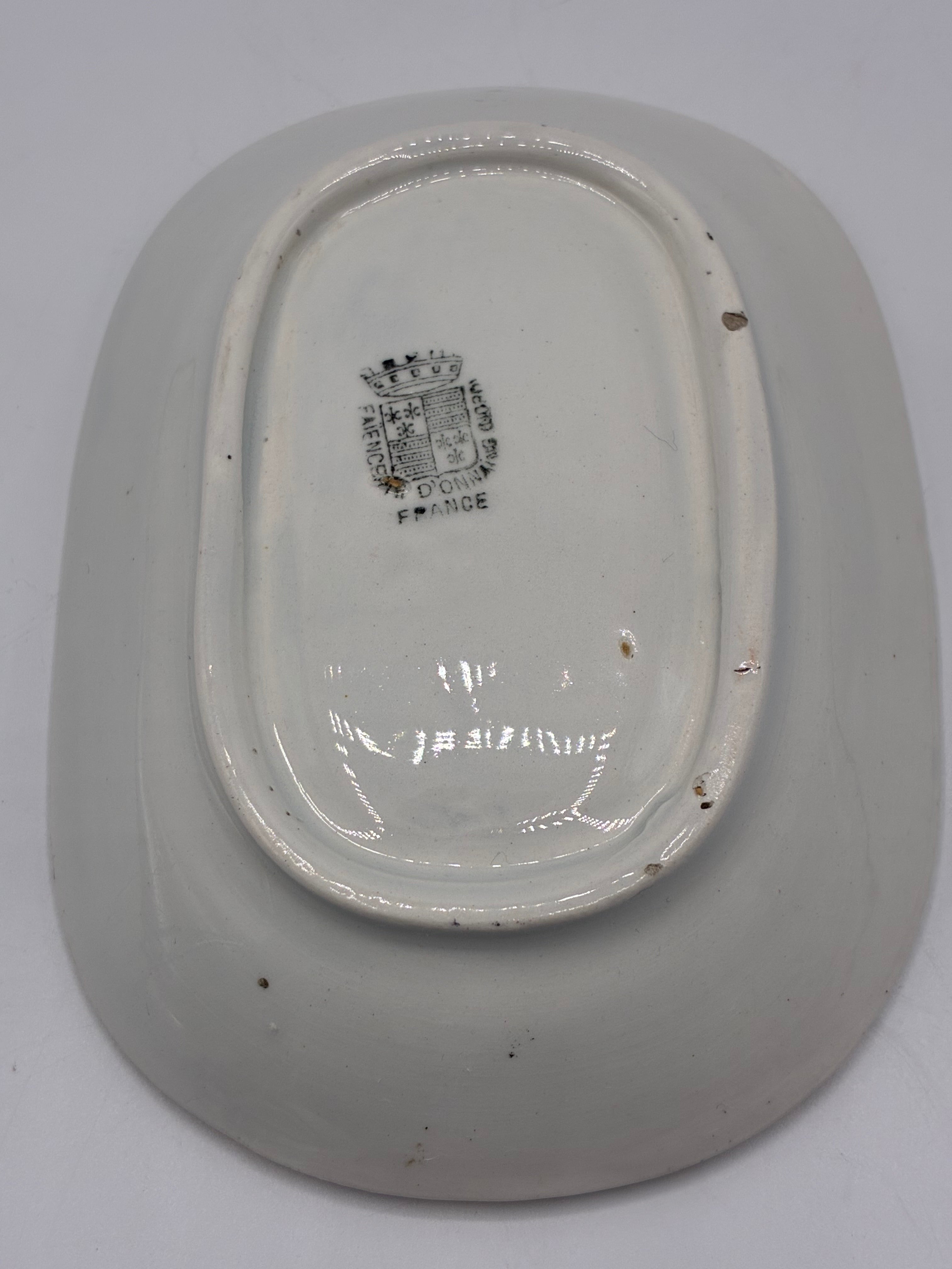 Porte savon ancien HBCM Honnaing faïence française époque Art Déco