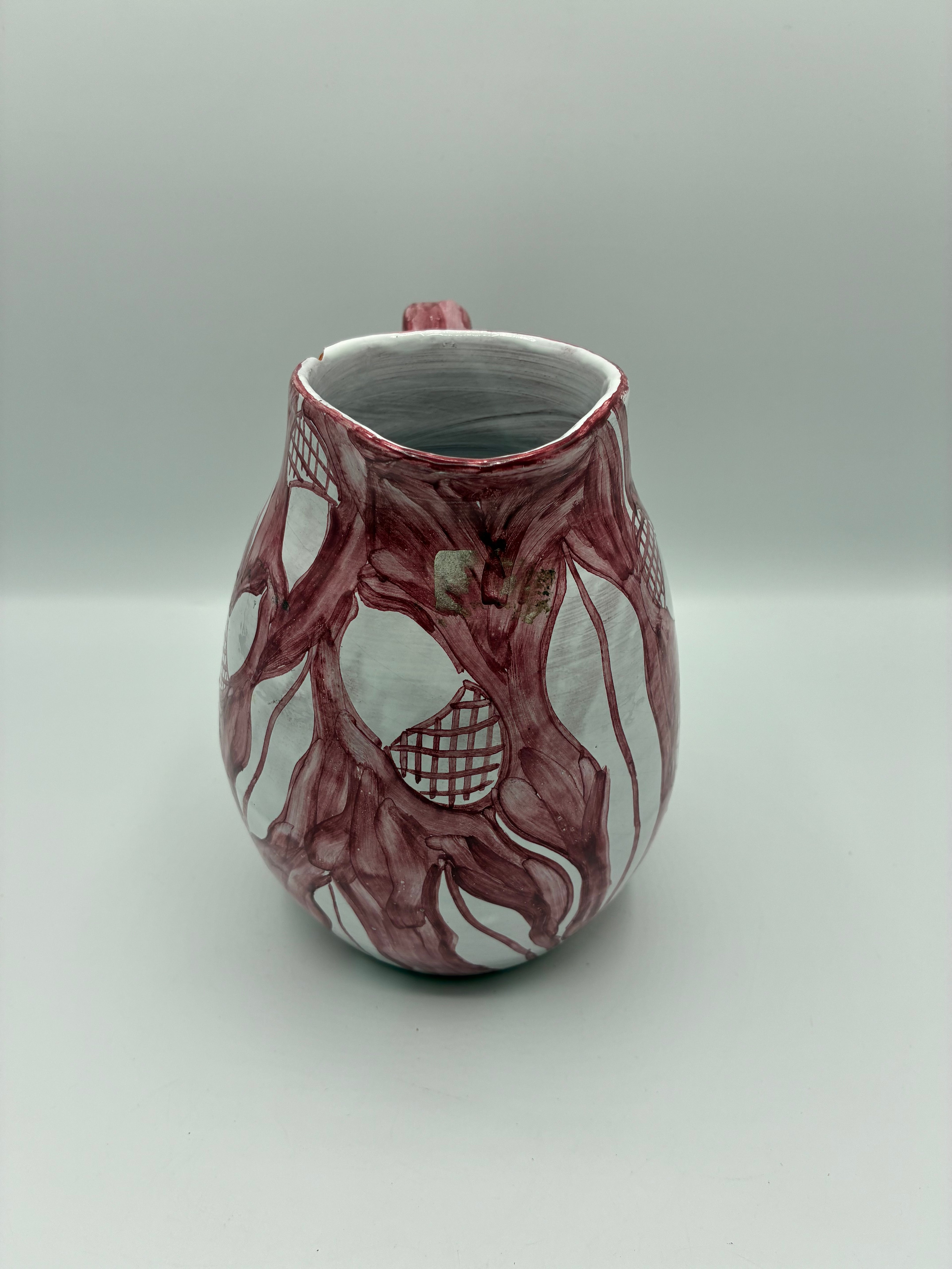 Cruche en céramique artisanale signée – pièce unique datée 1995