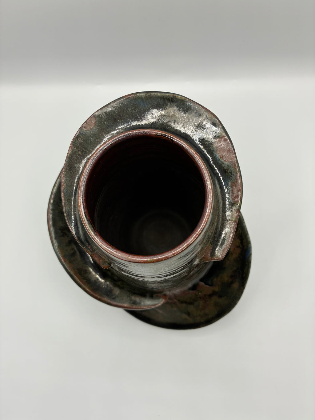 Vase sculptural céramique attribué à Dominique Bagnier – pièce unique esprit loft industriel