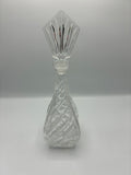 Carafe à liqueur en cristal torsadé avec bouchon – vers 1900, esprit Bohême