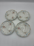 4 sous tasses GOA France porcelaine décor floral ancien esprit maison de campagne