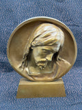 Sculpture en forme de médaillon – Christ en bronze signé Susse Frères Éditeurs, Paris