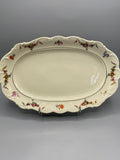 Grand plat ovale Schumann Arzberg – vue de face, décor floral polychrome