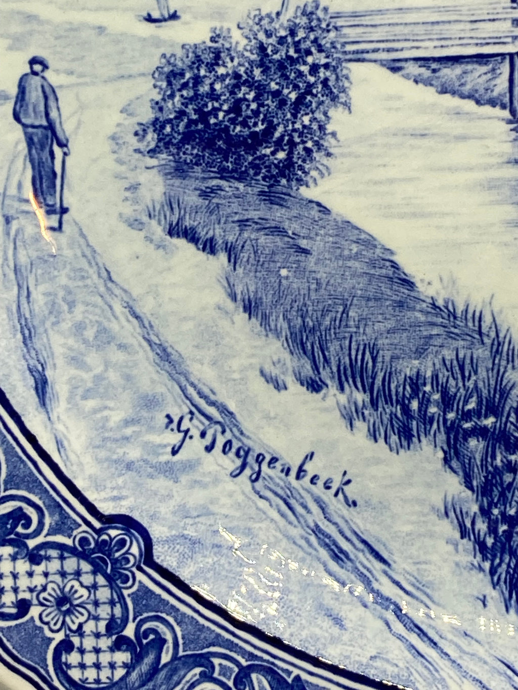 Détail signature v.G. Boggenbeek, gros plan