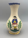 Vase faïence bretonne décor personnage breton costume traditionnel