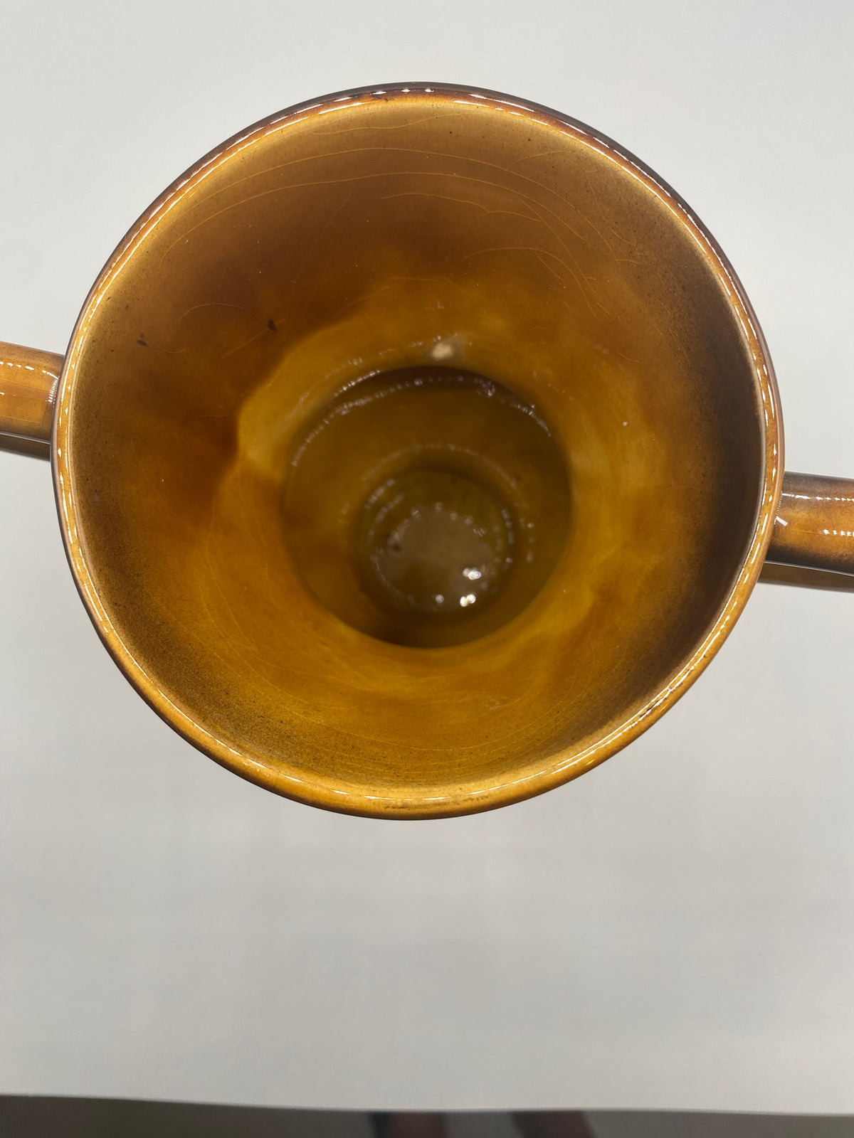 Vase Sarreguemines Hawaï marquage base écusson Sarreguemines France peint main