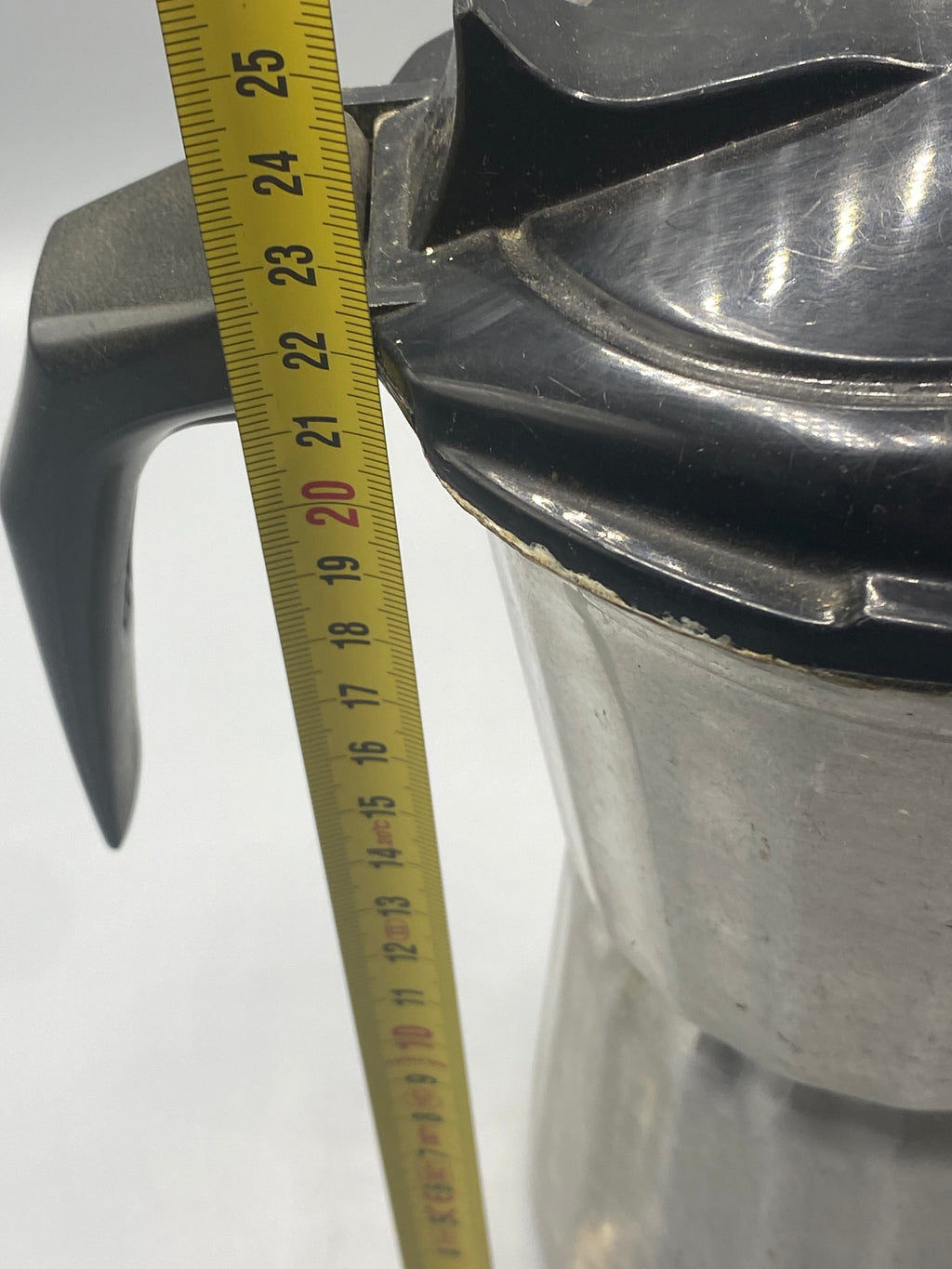 Cafetière Moka SEB mesure hauteur 20 cm vue de profil
