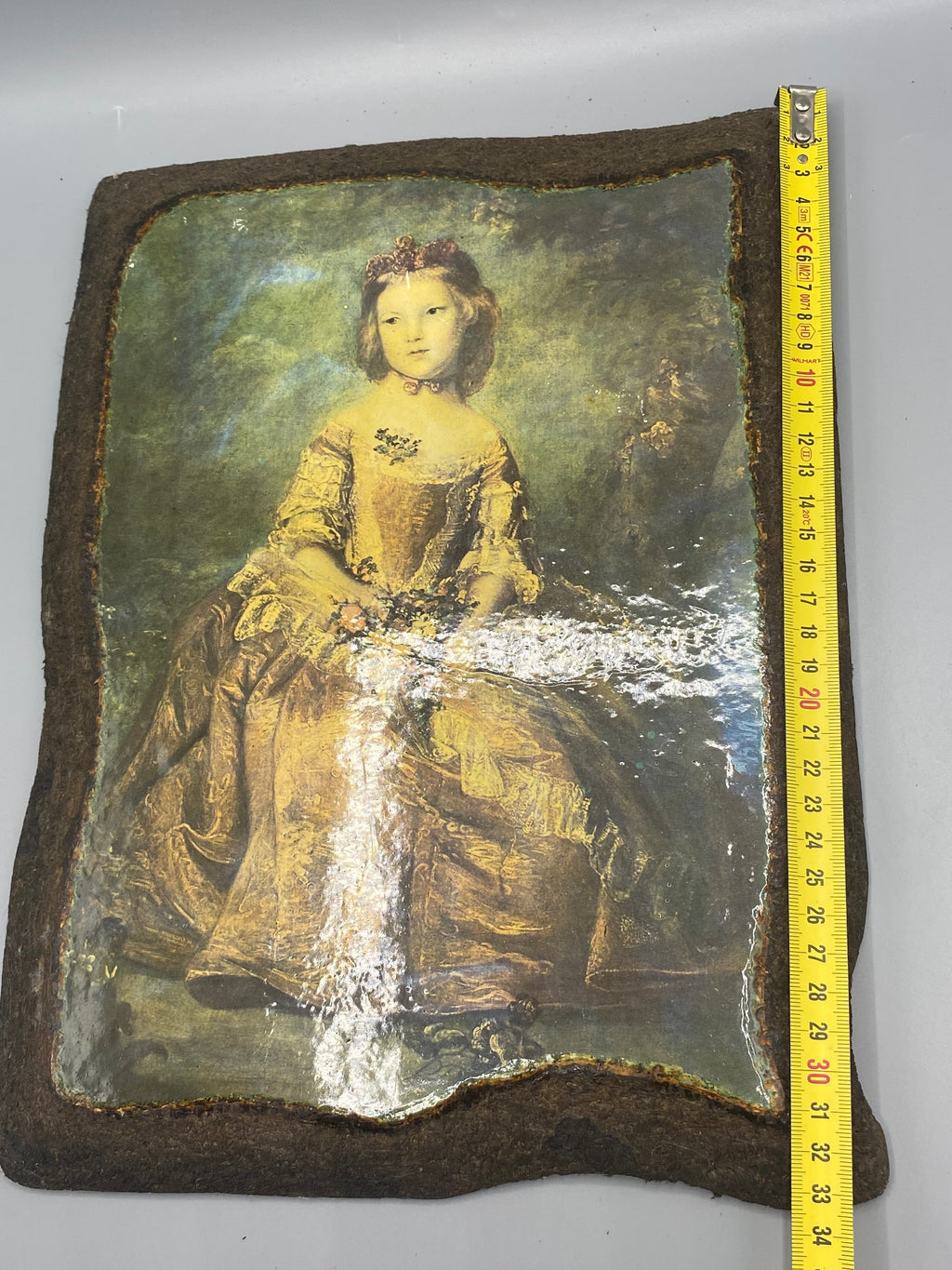 Plaque murale vintage Lady Elizabeth Hamilton, mesure hauteur 33 cm