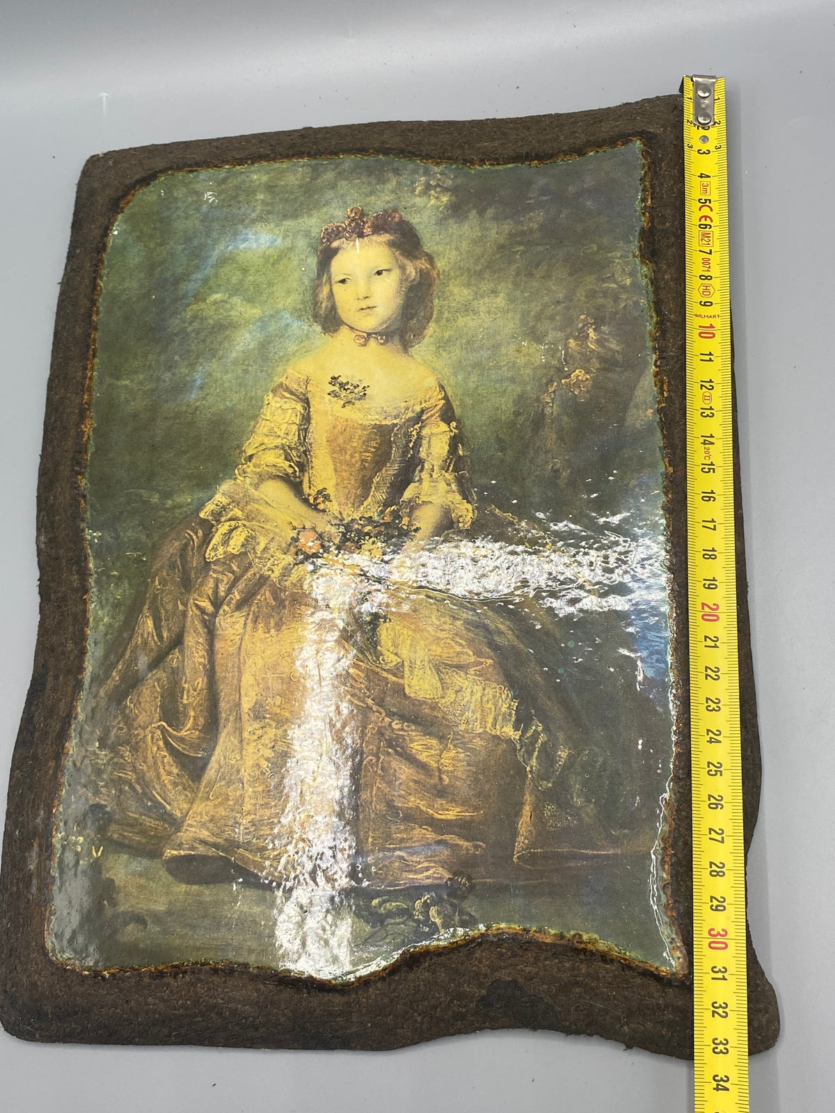 Plaque murale vintage Lady Elizabeth Hamilton, mesure hauteur 33 cm