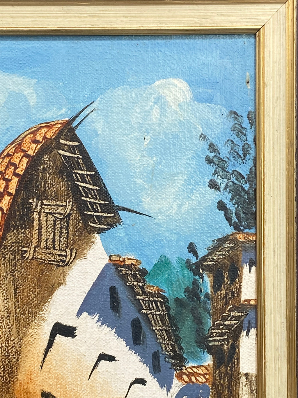 Détail de l'étiquette Centro Artesanal Magdalena avec noms des artistes