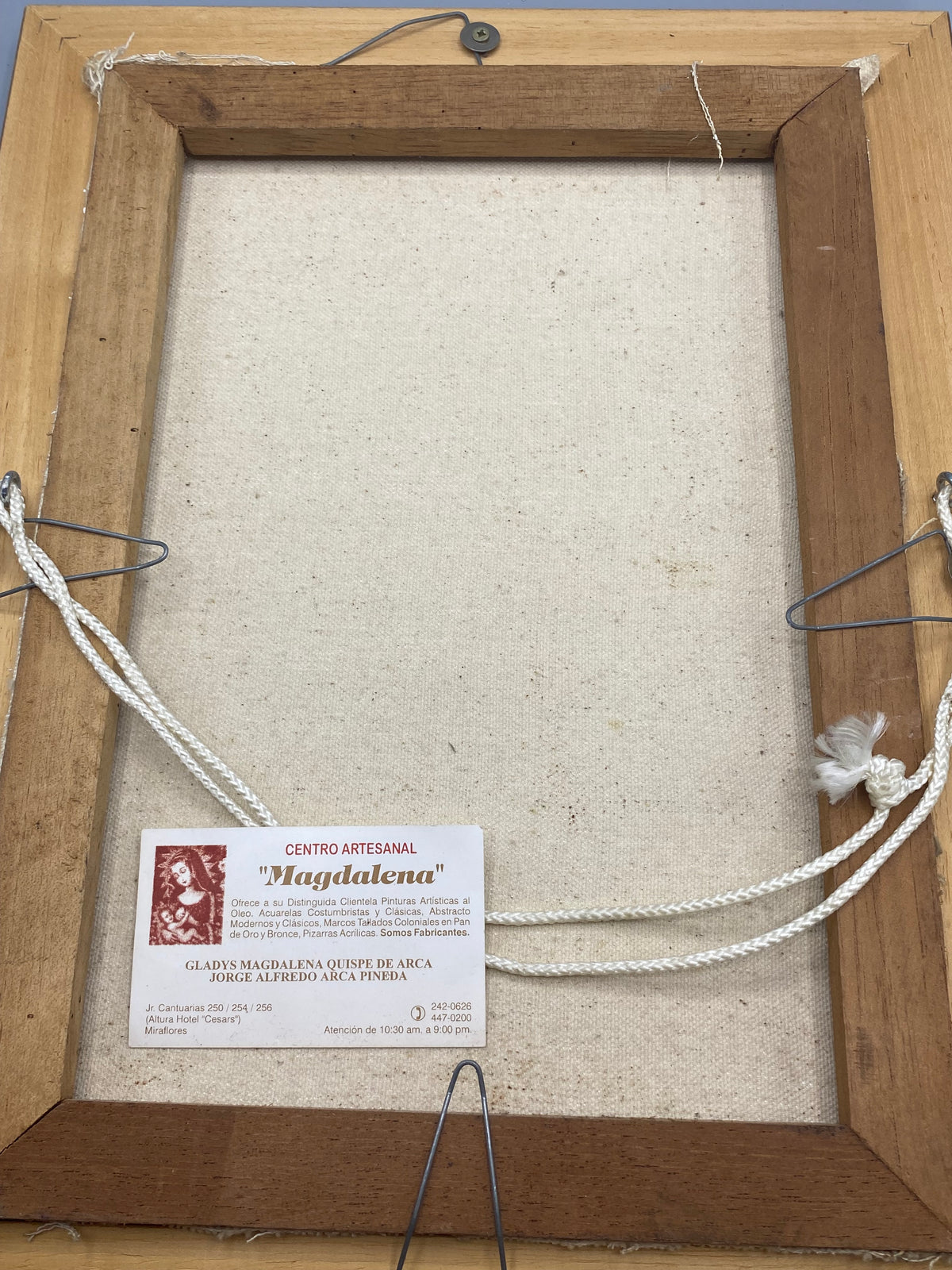 Détail de la texture de la toile et de la matière picturale