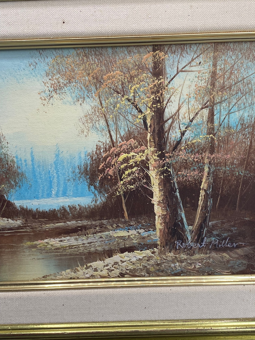 Revers de la toile sur châssis bois, montage traditionnel