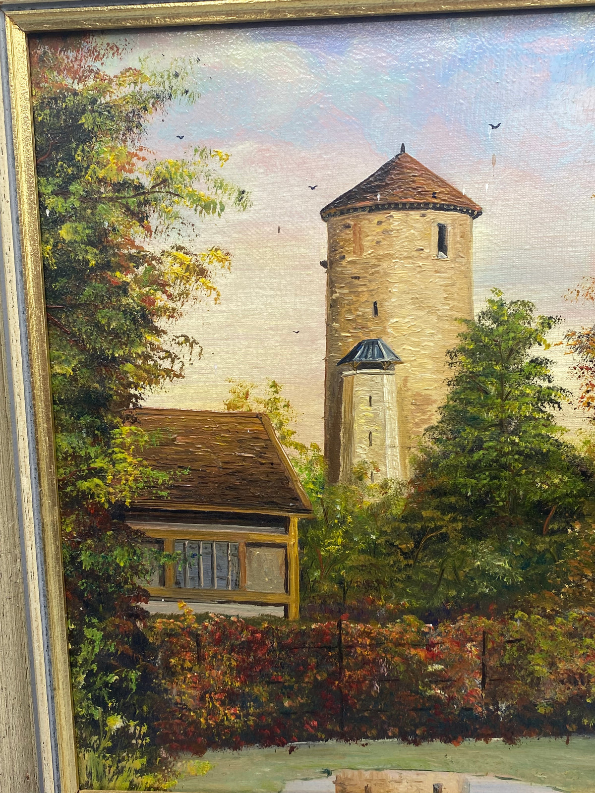 Revers de la toile sur châssis bois dans son cadre