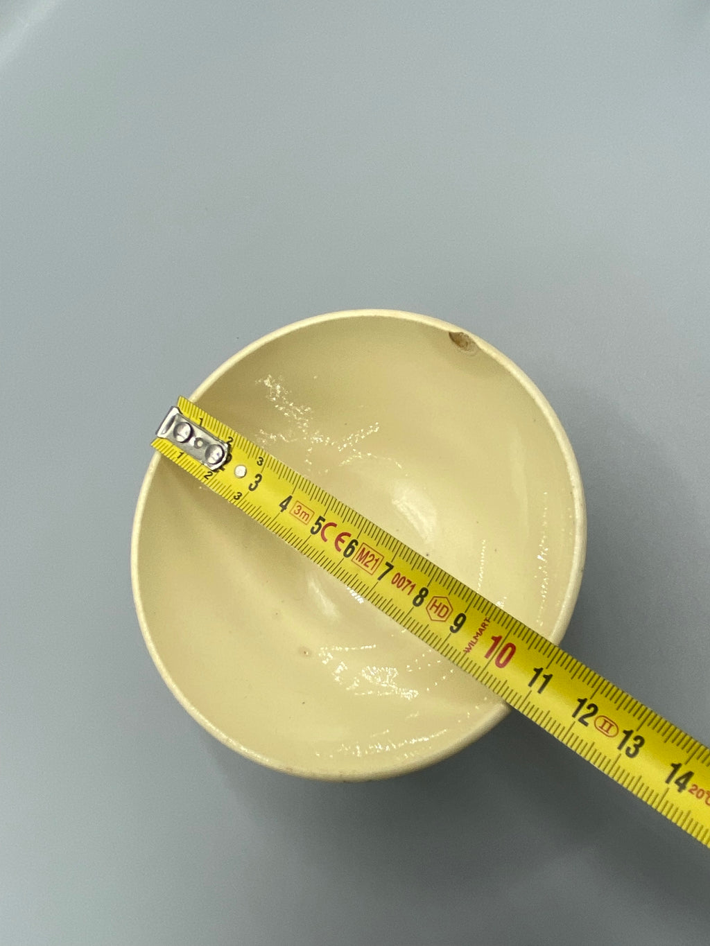 Bol à cidre Sarreguemines avec mètre, diamètre environ 11 cm