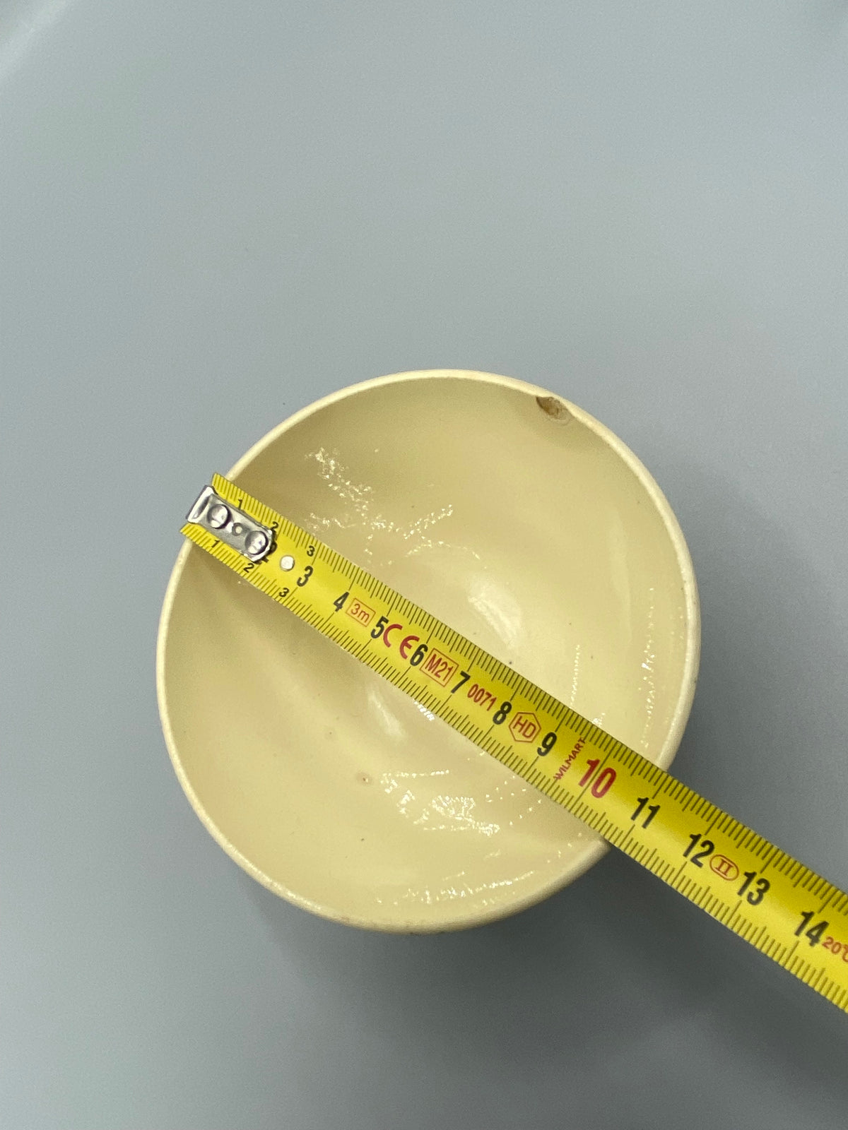 Bol à cidre Sarreguemines avec mètre, diamètre environ 11 cm