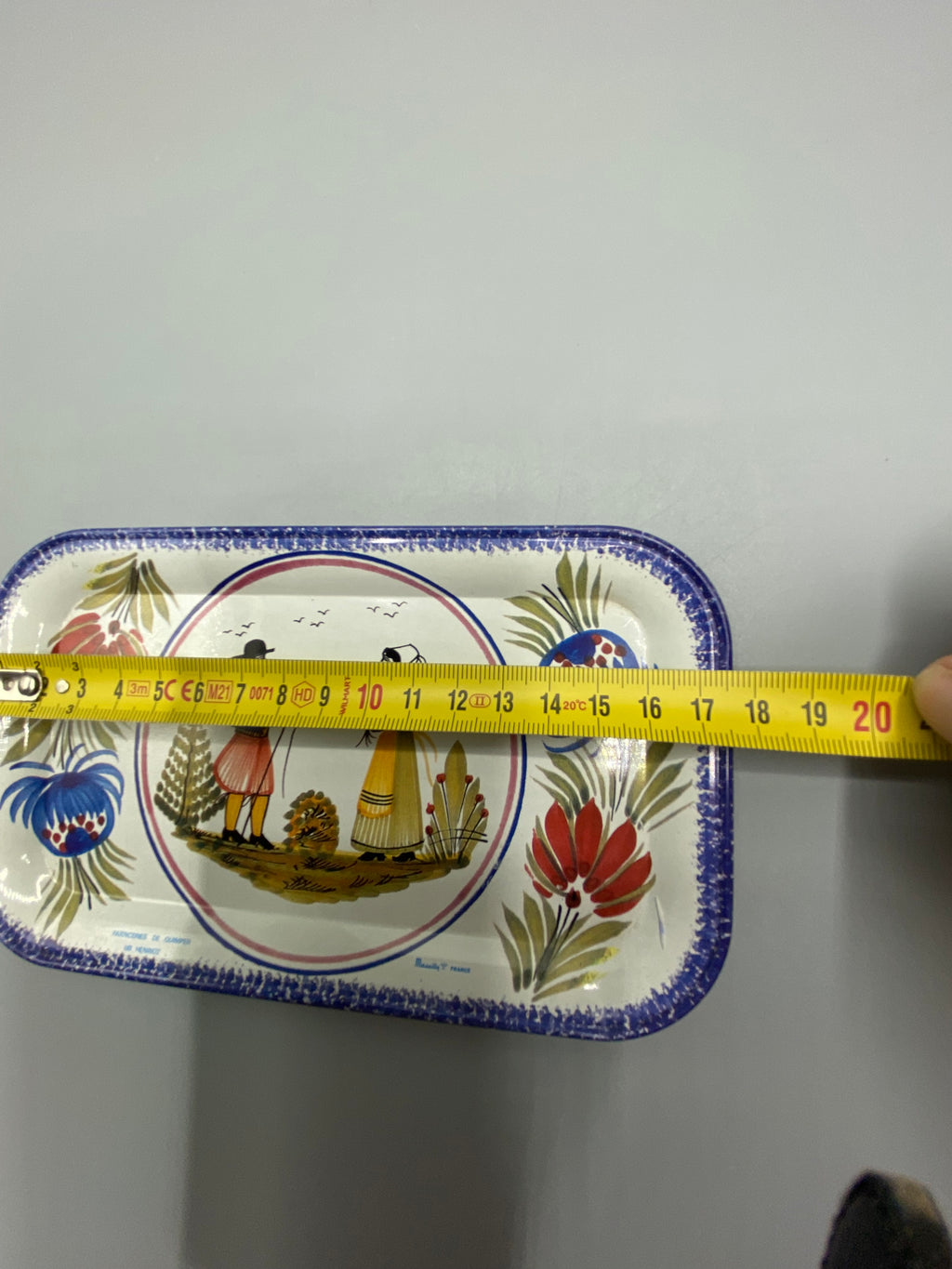 Plateau Quimper avec mètre, largeur 20 cm