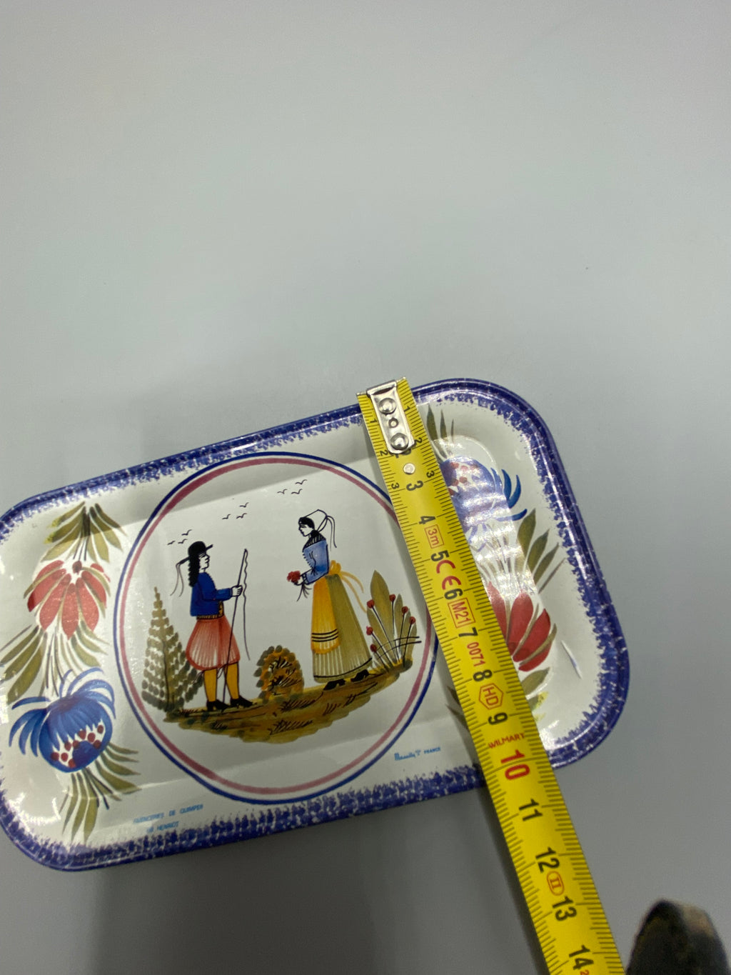 Plateau Quimper avec mètre, profondeur 13 cm
