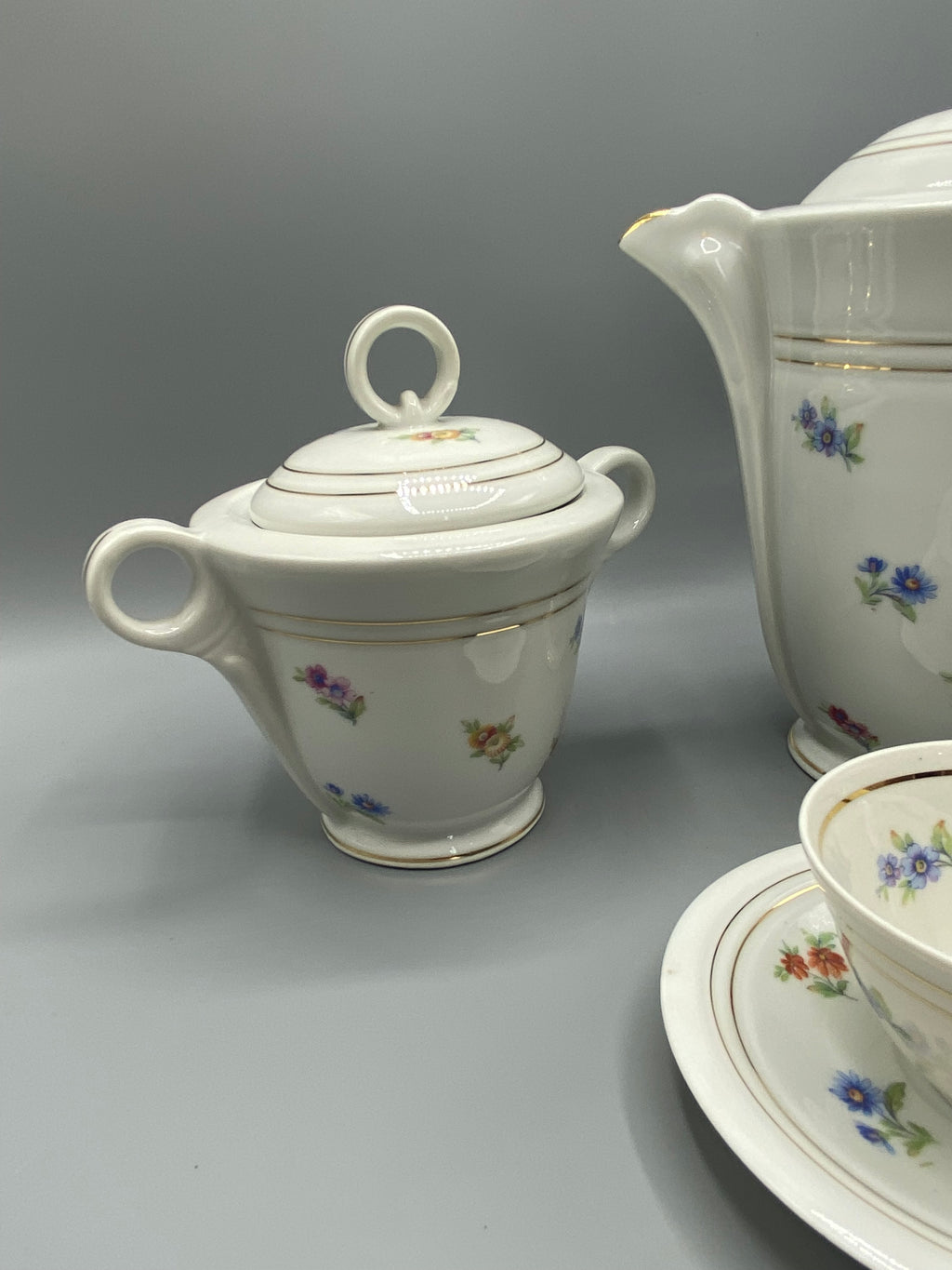 Cafetière porcelaine Limoges – vue de dessus ouverte