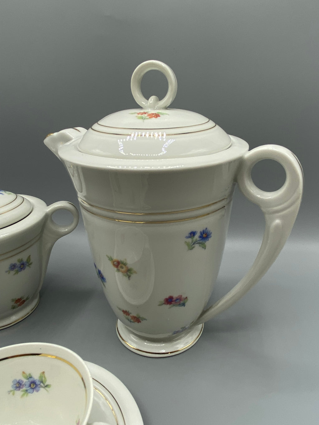 Sucrier porcelaine Limoges – vue de dessus ouvert