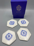 Coffret Maison Manoï dessous de verre porcelaine Héritage – vue coffret ouvert