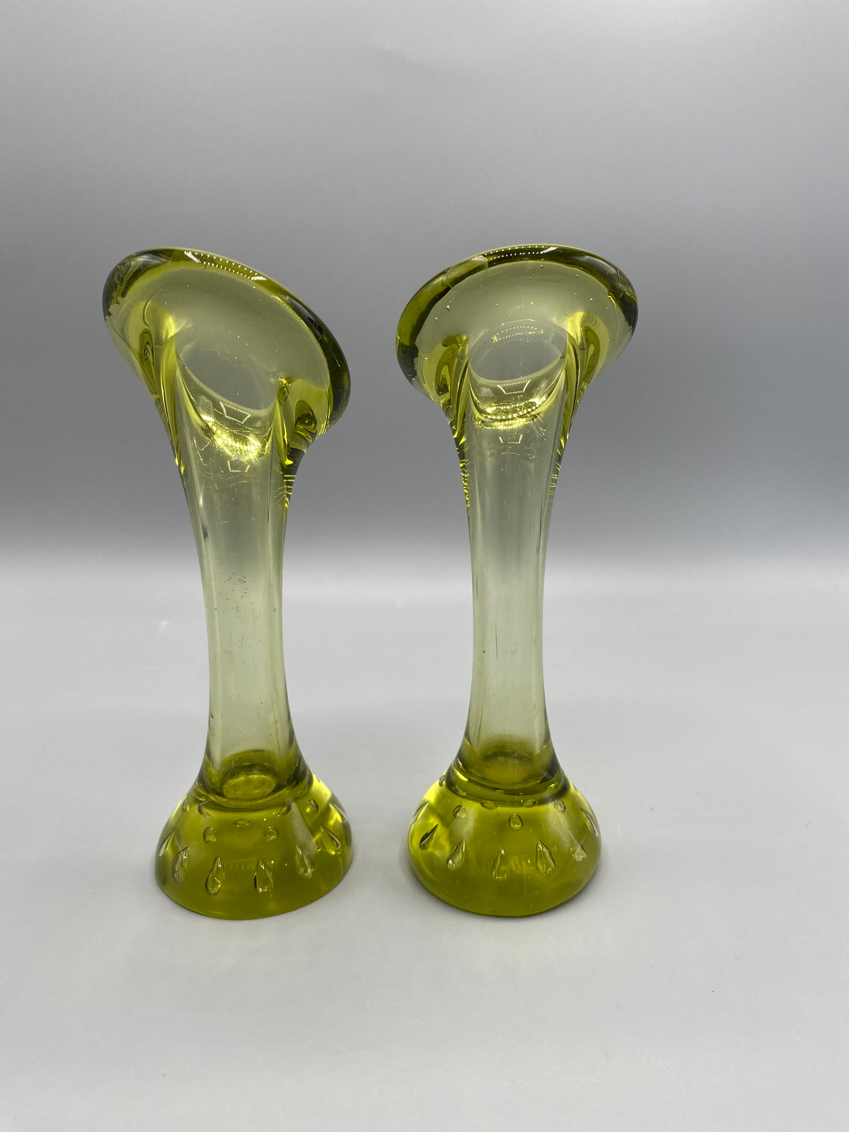 2 soliflores Bo Borgström Åseda Glasbruk – vue de dos
