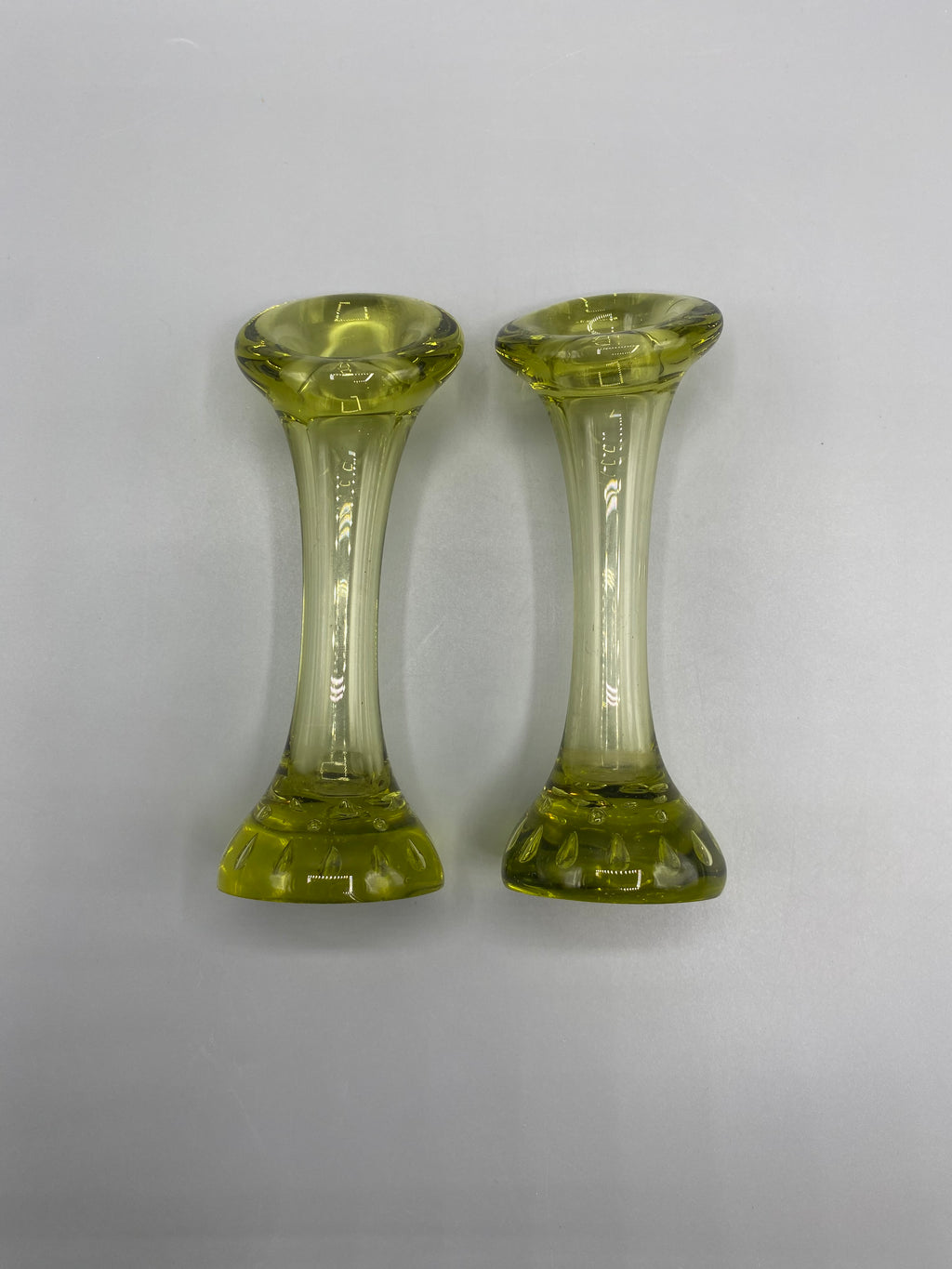 2 soliflores Bo Borgström Åseda Glasbruk – vue de dessus ouverture