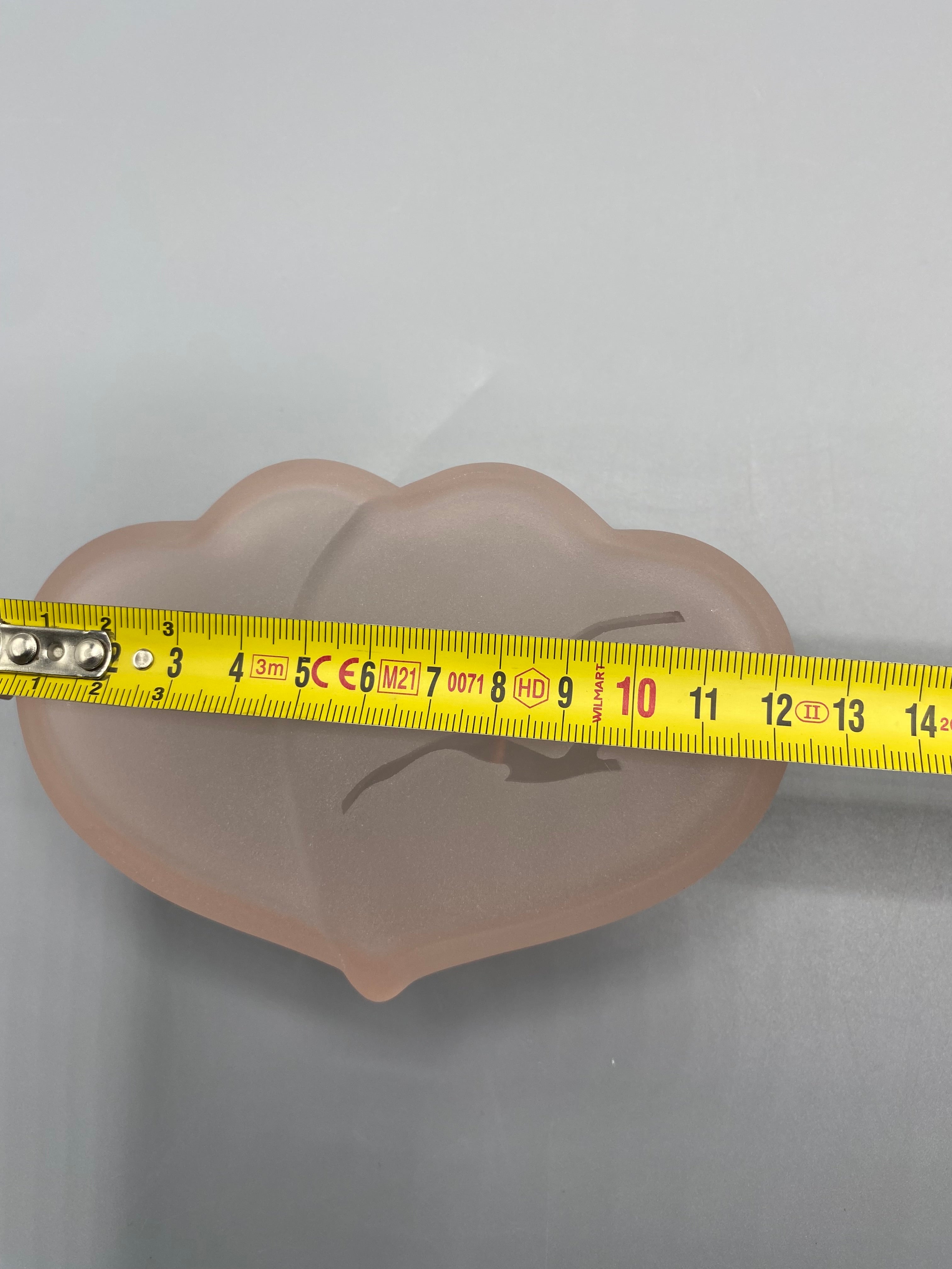 Boîte à bijoux verre rosé – mesure largeur 12 cm
