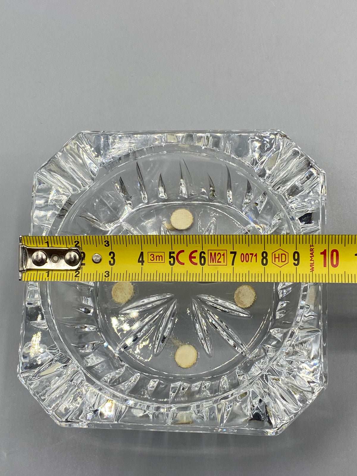 Cendrier vintage verre épais – mesure largeur 10 cm